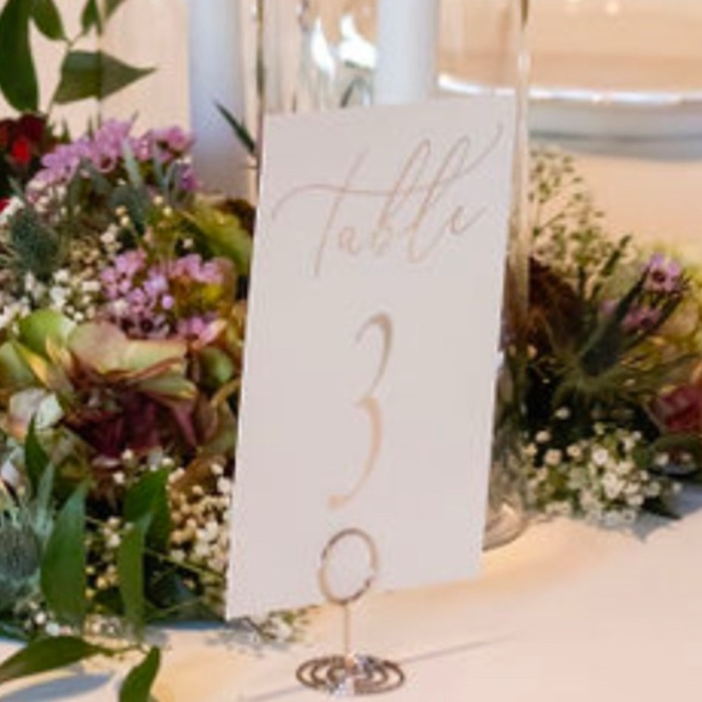 10 table number cards